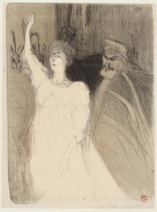 Bartet ja Mounet-Sully, Antigonessa tekijältä Henri de Toulouse Lautrec