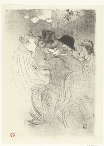Bezoekers kahvilassa Moulin Rouge Moulin Rougessa. Kova! Tosi karu! tekijältä Henri de Toulouse Lautrec