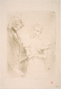 Brandès ja Leloir Cabotinsissa tekijältä Henri de Toulouse-Lautrec