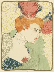 Mllen rintakuva. Marcelle Lender (Mlle. Marcelle Lender, rintakuva) tekijältä Henri de Toulouse Lautrec