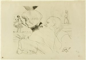 Pariskunta kahvila-konsertissa tekijältä Henri de Toulouse Lautrec
