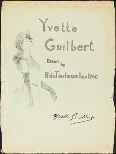 Kansi, Yvette Guilbert, 1898. tekijältä Henri de Toulouse Lautrec