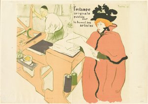 Alkuperäisen vedoksen kansi Alkuperäisen vedoksen kansi, 1893. tekijältä Henri de Toulouse Lautrec