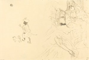 Kansi kappaleeseen "The example of Ninon de Lenclos in love" tekijältä Henri de Toulouse Lautrec