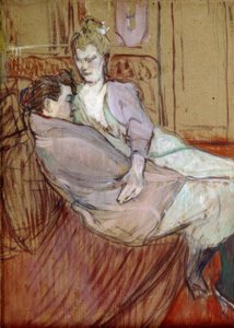 Etude pour Les deux amies tekijältä Henri de Toulouse Lautrec