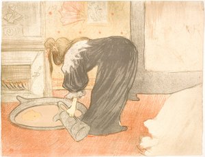 Nainen kylpyammeessa tekijältä Henri de Toulouse-Lautrec