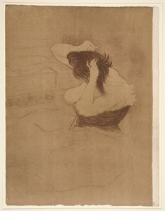 Nainen kampaava hiuksia, sarjasta Elles tekijältä Henri de Toulouse-Lautrec