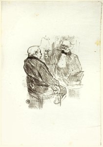 Georges Clemenceau ja optikko Mayer Au Pied du Sinaïsta tekijältä Henri de Toulouse Lautrec