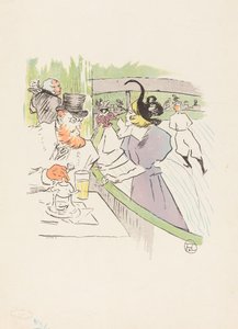 Luisteluammattilaisen kauneudenhoitolassa, 1895. tekijältä Henri de Toulouse Lautrec