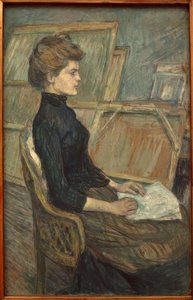Junges Mädchen im Atelier tekijältä Henri de Toulouse Lautrec