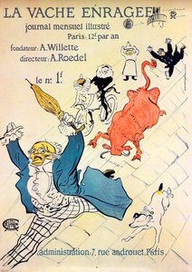 Hullu lehmä, 1896. tekijältä Henri de Toulouse Lautrec