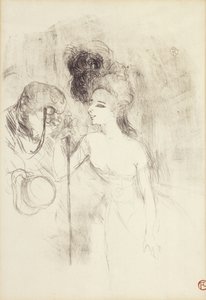 Poistuminen teatterista, 1896 tekijältä Henri de Toulouse Lautrec