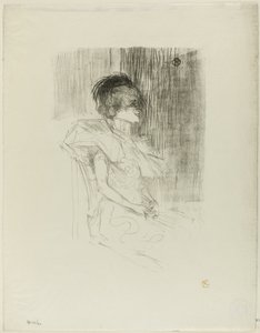 Lainanantaja istuu tekijältä Henri de Toulouse Lautrec