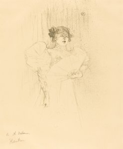 Luce Myres Full Face Luce Myrès, koko kasvot, 1895. tekijältä Henri de Toulouse Lautrec
