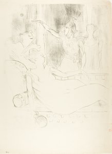 Madame Simon-Girard, Brewer ja Guy La belle Hélènessa tekijältä Henri de Toulouse-Lautrec