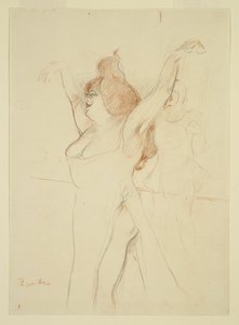 Mademoiselle Cocyle Troijan Helenana elokuvassa La Belle Helene (La Belle Helene). tekijältä Henri de Toulouse-Lautrec