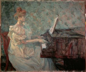 Misia Natanson am Flügel tekijältä Henri de Toulouse Lautrec