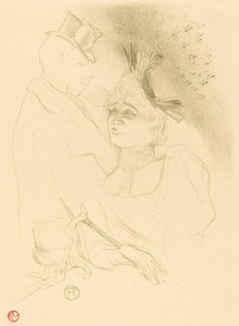 Neiti. Lainaaja ja Baron Mlle. Lender et Baron, 1893. tekijältä Henri de Toulouse Lautrec