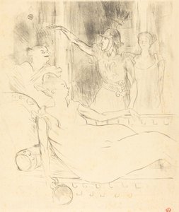 Rouva Simon-Girard, Brasseur ja Guy La belle Helenessä Rouva Simon-Girard, Brasseur..., 1895. tekijältä Henri de Toulouse Lautrec