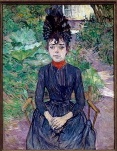 Justine Dieuhlin muotokuva Henri de Toulouse Lautrecin (1864-1901) maalaus 1891 su. 0,74x0,58 m Pariisi, musee d