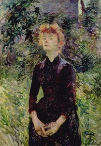 Naisen muotokuva, mahdollisesti ranskalainen koomikko Yvette Guilbert (n. 1869-1944), 1888
