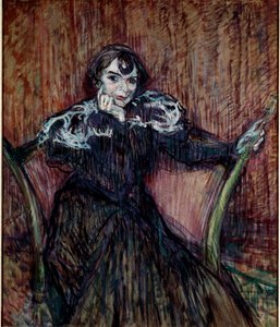 Näyttelijä Berthe Badyn muotokuva. Henri de Toulouse-Lautrecin maalaus (Toulouse Lautrec tekijältä Henri de Toulouse Lautrec