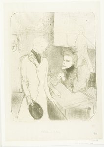 Portret van näyttelijä Marthe Brandès näyttelijänä Charles le Bargyna elokuvassa Toneelstuk Les Cabotins Brandès ja Bargy Cabotinsissa tekijältä Henri de Toulouse Lautrec