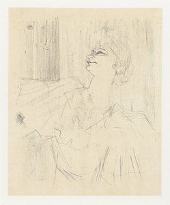 Portret van näyttelijä Yvette Guilbert elokuvassa A Ménilmontant de Bruant Yvette Guilbert Menilmontant de Bruant Yvette Guilbert: Englantilainen sarja (sarjan nimi) tekijältä Henri de Toulouse Lautrec