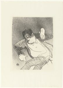 Portret van komiek Caudieux tanssii Petit Casinossa Caudieux Petit -kasino The Cafe Concert (sarjan nimi) tekijältä Henri de Toulouse Lautrec