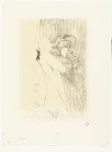 Muotokuva laulaja Marcelle Lenderistä ja laulaja Numa Auguezista operetissa La Chanson de Fortunio Lender et Aguez tekijältä Henri de Toulouse Lautrec