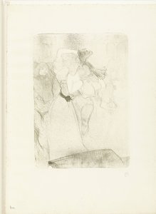 Muotokuva laulaja Marcelle Lenderistä tanssimassa boléroa Chilpéric-oopperassa Lainaaja de dos dansant le bolero tekijältä Henri de Toulouse Lautrec