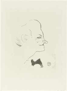 Laulaja Yvette Gilbertin muotokuva Yvette Gilbert Le Cafe Concert (sarjan nimi) tekijältä Henri de Toulouse Lautrec