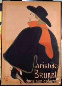 Juliste, joka kuvaa Aristide Sparrowa (1851-1925) kabareessa. Henri de Toulouse-Lautrecin (Toulouse Lautrec) litografia (1864-1901). 1893. Pariisi, juliste- ja mainosmuseo tekijältä Henri de Toulouse Lautrec