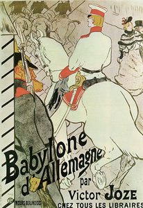 Juliste Victor Jozen kirjaan Babylone dAllemagne, 1894.