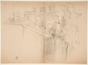Proc?s Arton, premi?re planche (Arton Trial, ensimmäinen levy) tekijältä Henri de Toulouse Lautrec