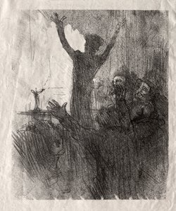 Schlomé Fuss synagogassa, 1897. tekijältä Henri de Toulouse Lautrec