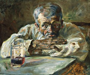 Alkoholisti, isä Mathias; Boutiquessa, Chateau du Bosc: juomari, isä Mathias, 1882 tekijältä Henri de Toulouse Lautrec