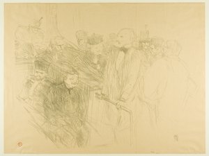 Artonin oikeudenkäynti, Ribot antaa todisteita (toinen levy) tekijältä Henri de Toulouse Lautrec
