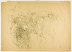 Artonin oikeudenkäynti, Ribot antaa todisteita (toinen levy) tekijältä Henri de Toulouse Lautrec