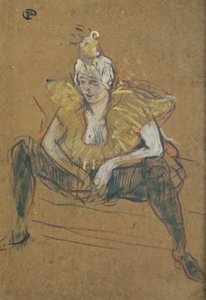 Clowness Cha-U-Kao istuu, 1895 tekijältä Henri de Toulouse Lautrec