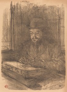 Hieno taidegraafikko Adolphe Albert Hyvä kaivertaja - Adolphe Albert, 1898. tekijältä Henri de Toulouse Lautrec