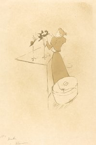 The Milliner La Modiste - Renée Vert, 1893. tekijältä Henri de Toulouse Lautrec