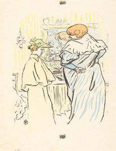 Kaksi naista peilin edessä tekijältä Henri de Toulouse Lautrec