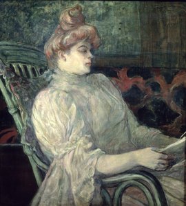 Nainen lukee tekijältä Henri de Toulouse Lautrec