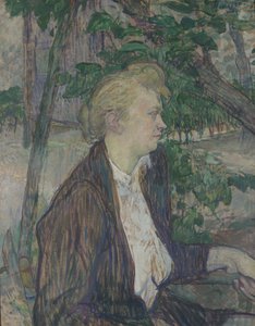 Nainen istuu puutarhassa, 1891 tekijältä Henri de Toulouse Lautrec