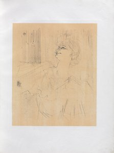 Yvette Guilbert - englantilainen sarja: Menilmontant de Bruant tekijältä Henri de Toulouse Lautrec