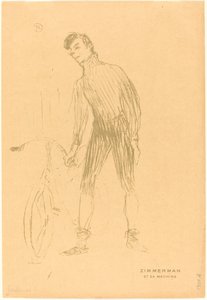 Zimmerman ja kone (Zimmerman ja hänen koneensa) tekijältä Henri de Toulouse Lautrec