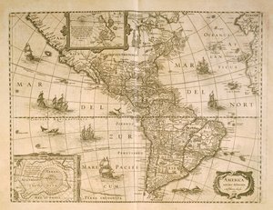 Amerikan kartta Henricus Hondius tekijältä Henricus Hondius