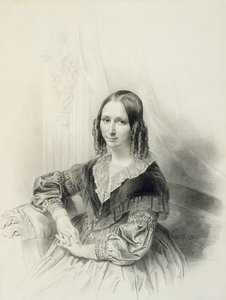 Suzanne Herckenrathin muotokuva, 1843 (liitu, estompe, kynä ja akvarelli)