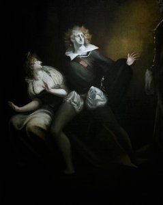 Gertrude, Hamlet und der Geist von Hamlets Vater (Detail)